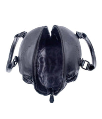 Black Faux Leather Skull Handbag