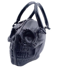 Black Faux Leather Skull Handbag