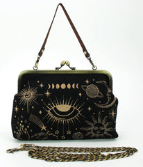 Black & Gold Celestial Handbag