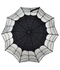 Black Lace Spiderweb Parasol