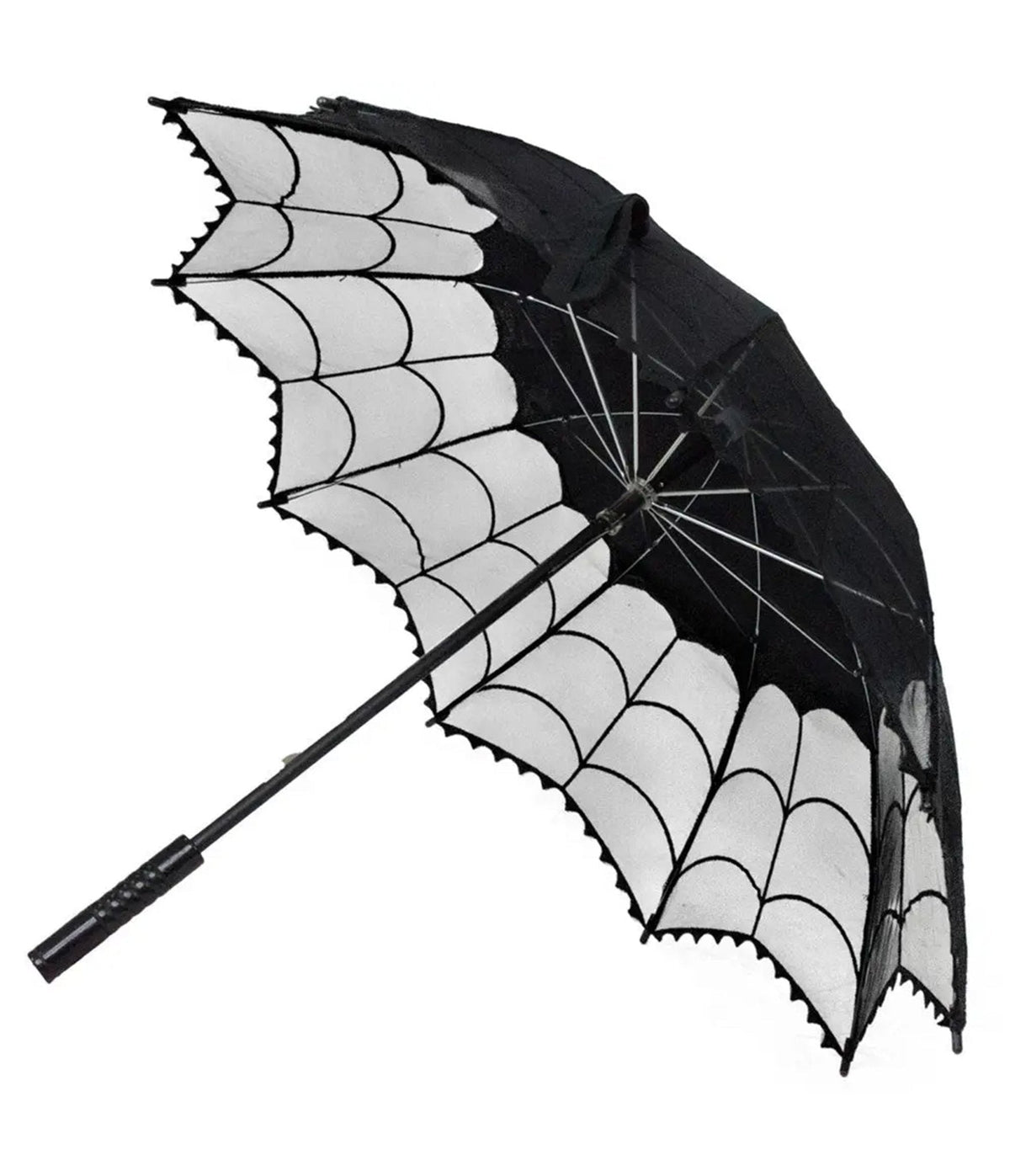 Black Lace Spiderweb Parasol