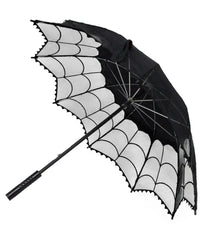 Black Lace Spiderweb Parasol