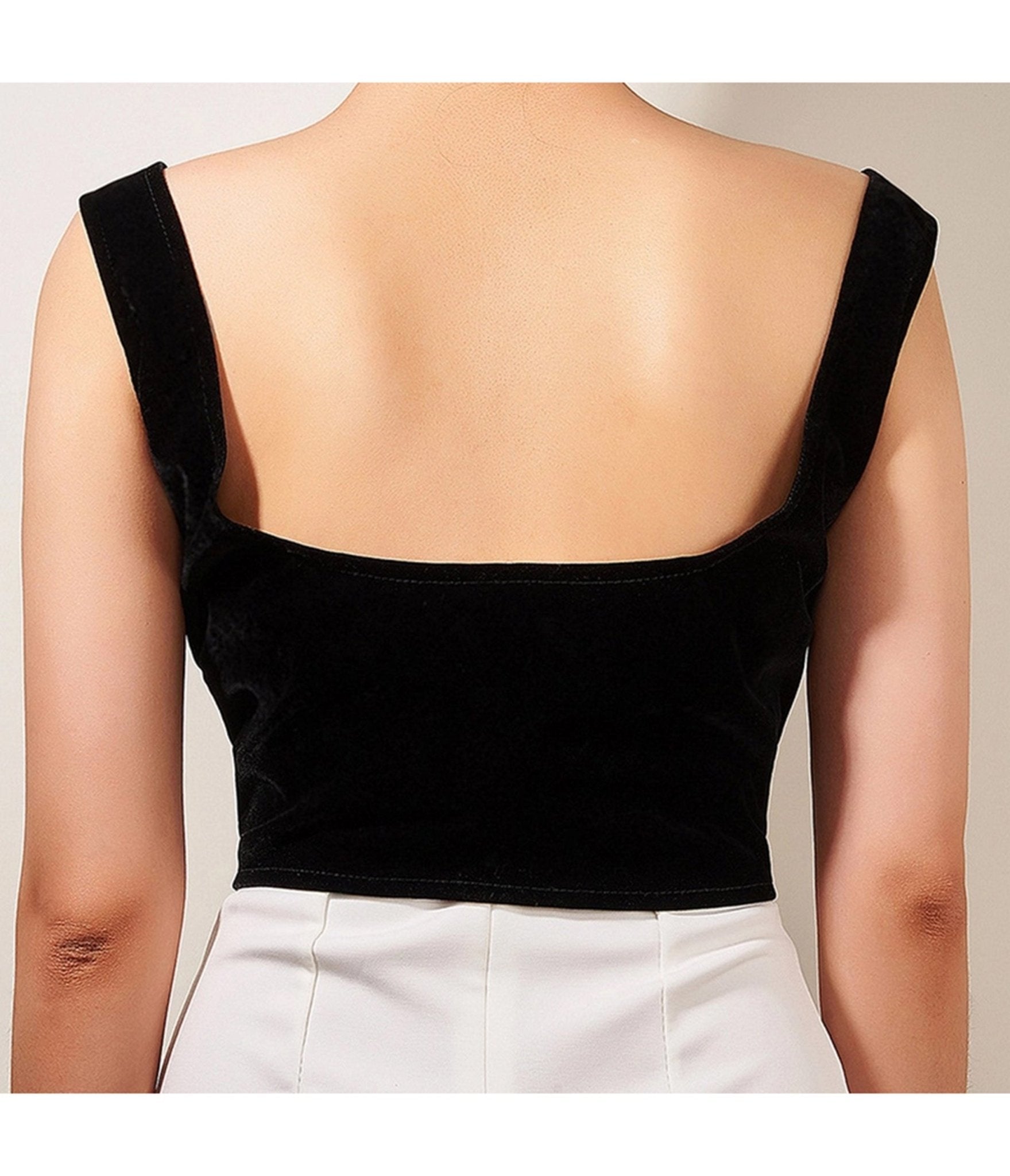 Black Lace-Up Under Bust Corset