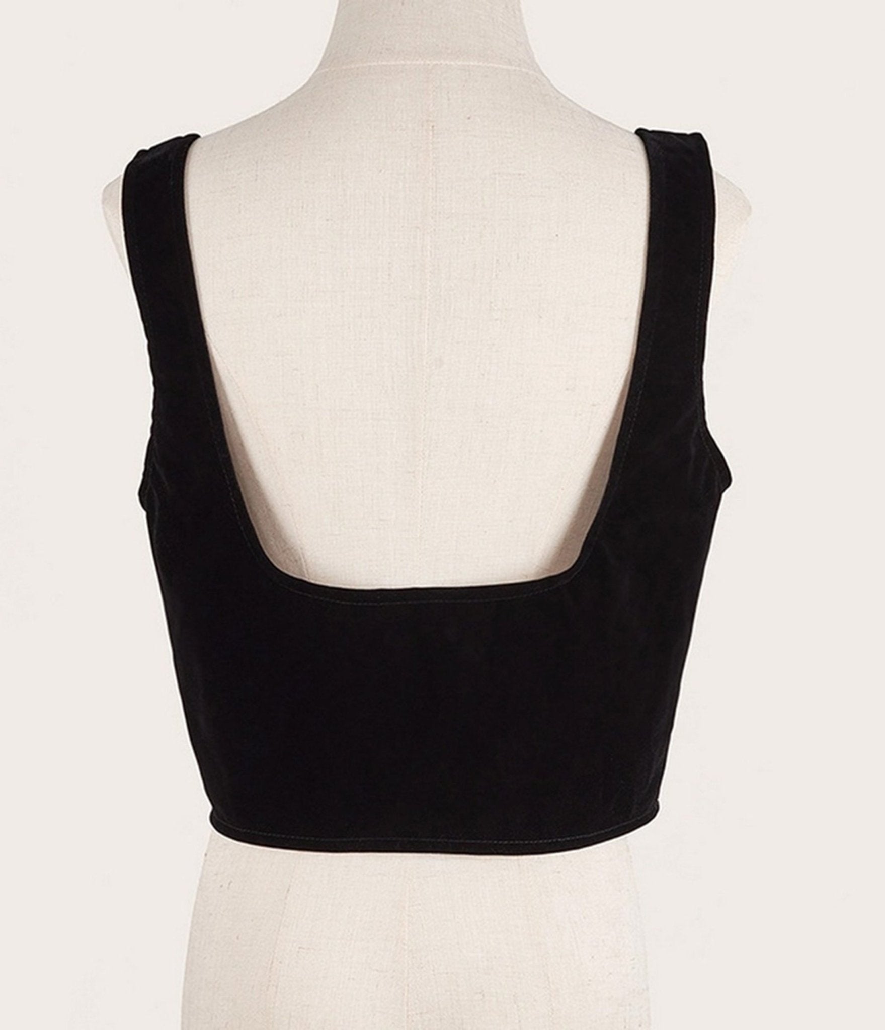 Black Lace-Up Under Bust Corset