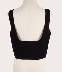 Black Lace-Up Under Bust Corset