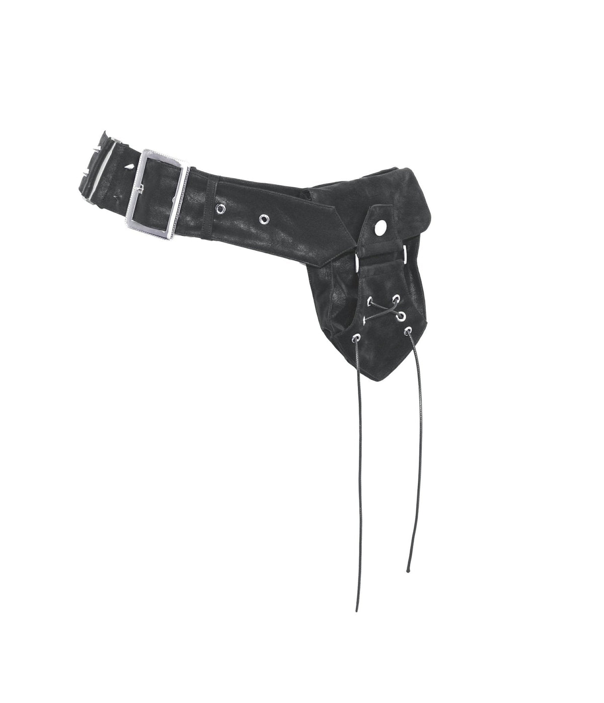 Black Leatherette Holster Belt