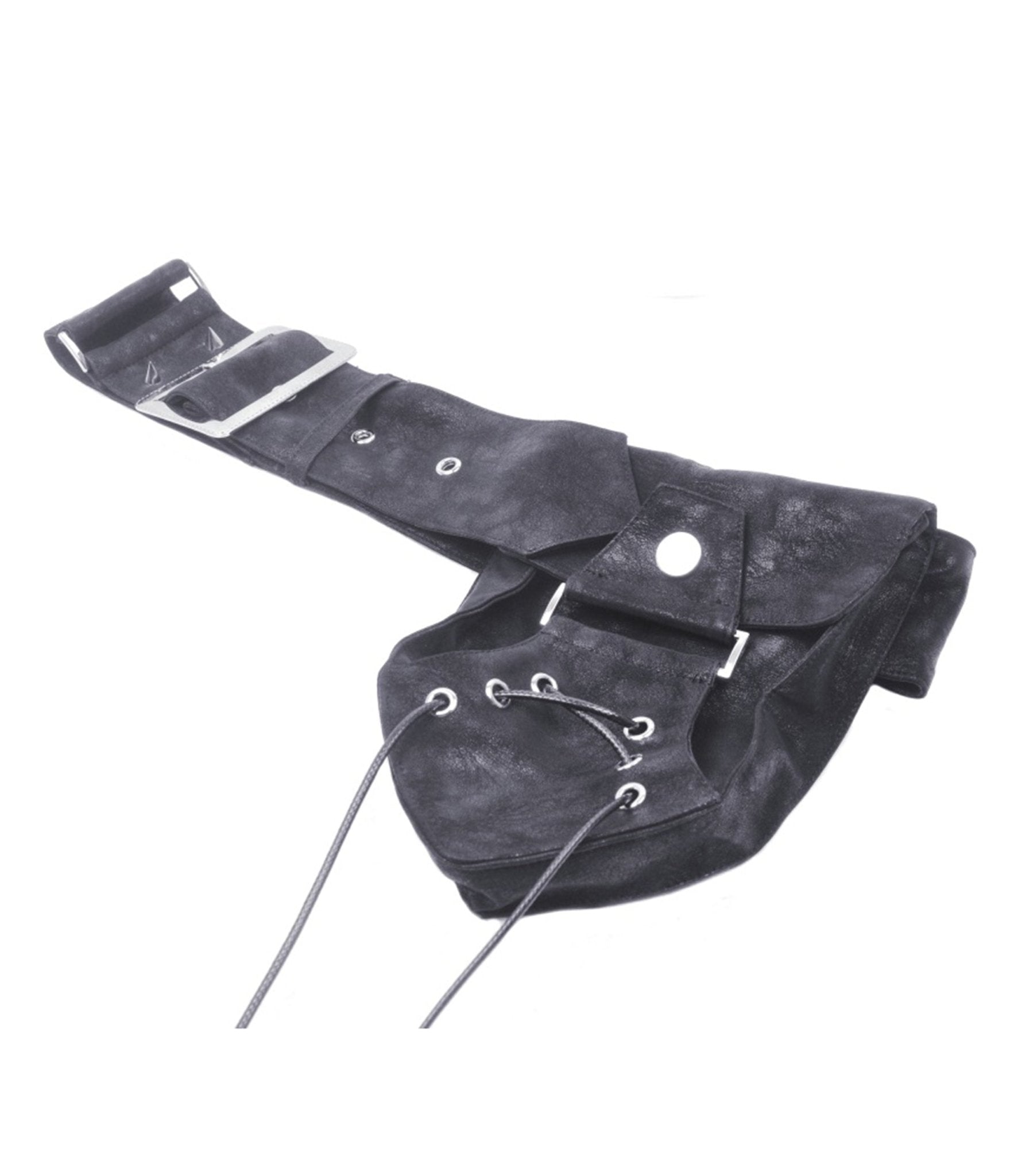 Black Leatherette Holster Belt