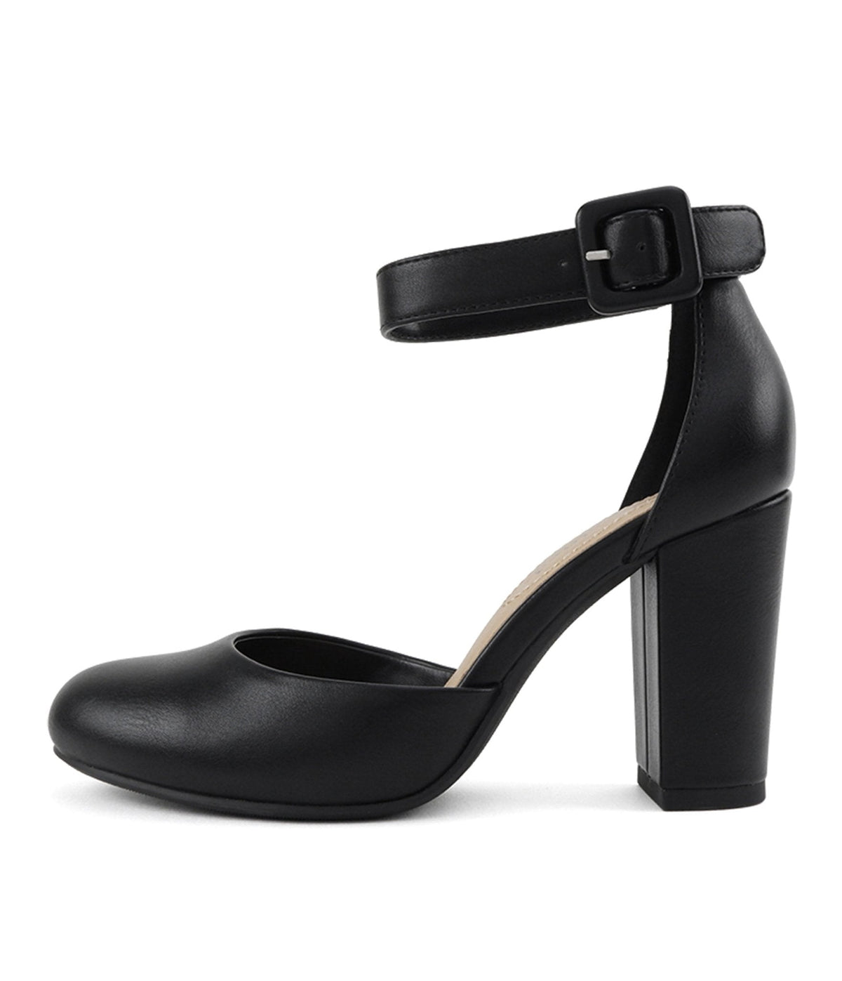 Black Leatherette Kaili Heels