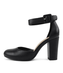 Black Leatherette Kaili Heels