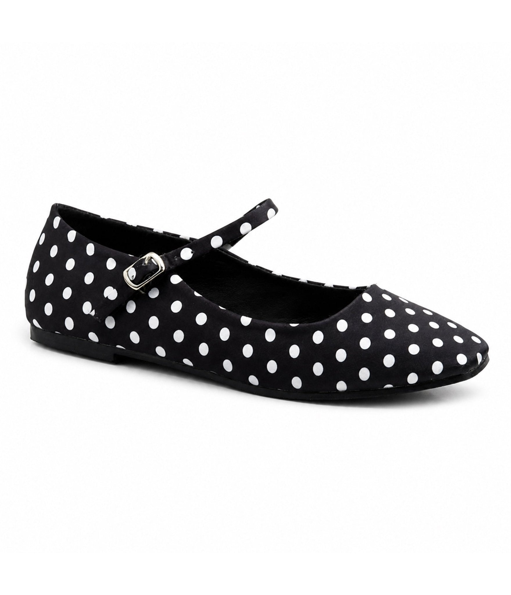 Black Polka Dot Mary Jane Flats