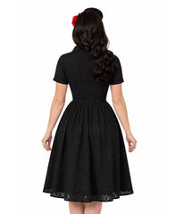 Black & Red Polka Dot Bow Swing Dress