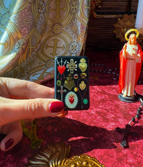 Black Sacred Heart Print Pocket Lighter