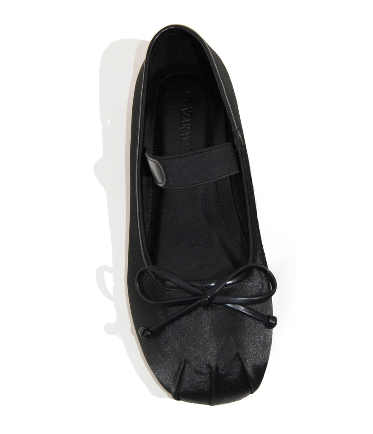 Black Satin Mary Jane Flats