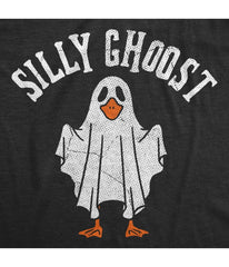 Black Silly Ghoost Print Graphic Tee