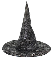 Black Spider Web Witch Hat