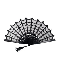Black Spiderweb Hand Fan