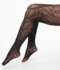 Black Spiderweb Lace Tights