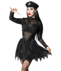 Black Spiderweb Mesh Top