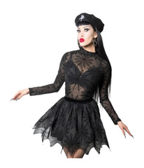 Black Spiderweb Mesh Top