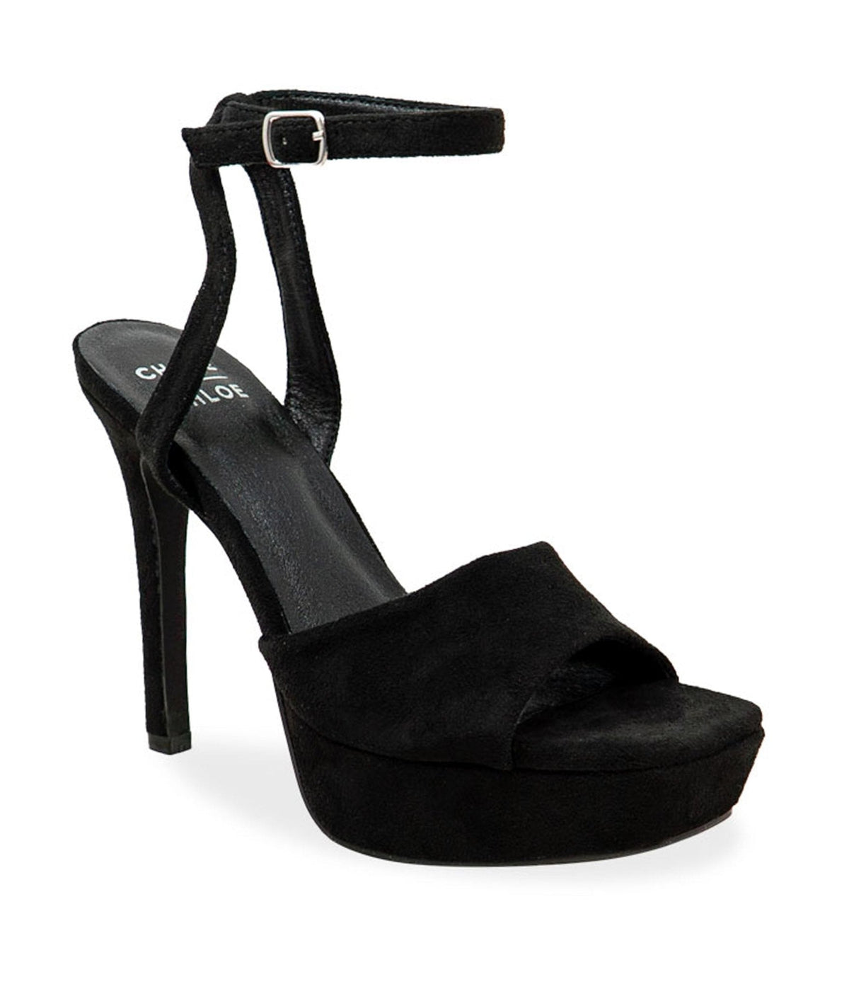 Black Suede Platform Heels
