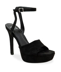 Black Suede Platform Heels