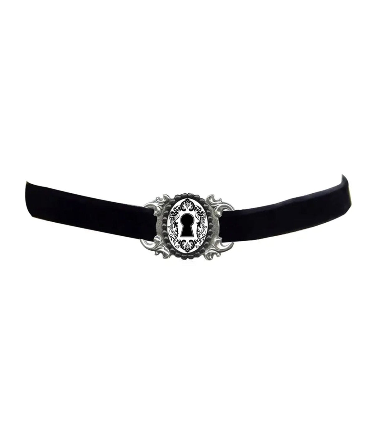 Black Velvet Keyhole Choker Necklace