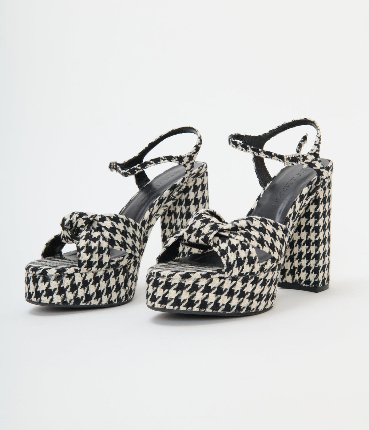 Black & White Houndstooth Platform Heels