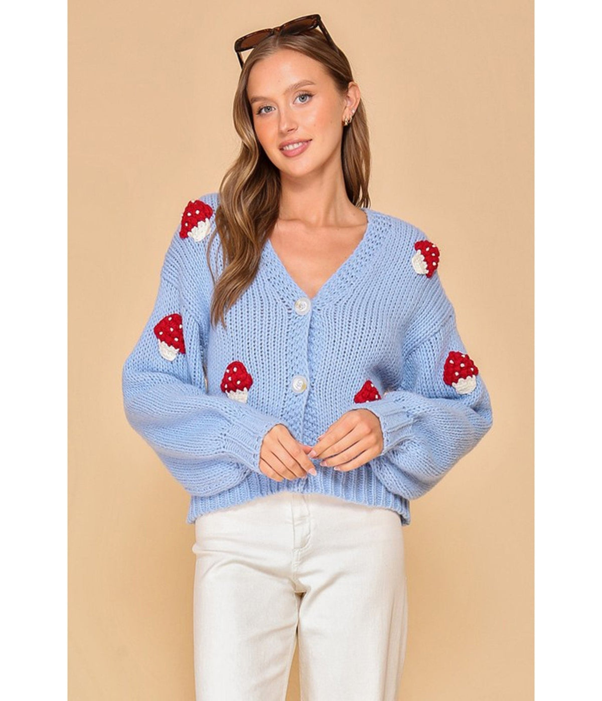Blue Mushroom Cardigan
