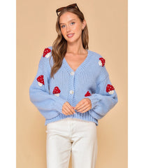 Blue Mushroom Cardigan