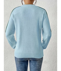 Blue Rainbow Sleeve Sweater