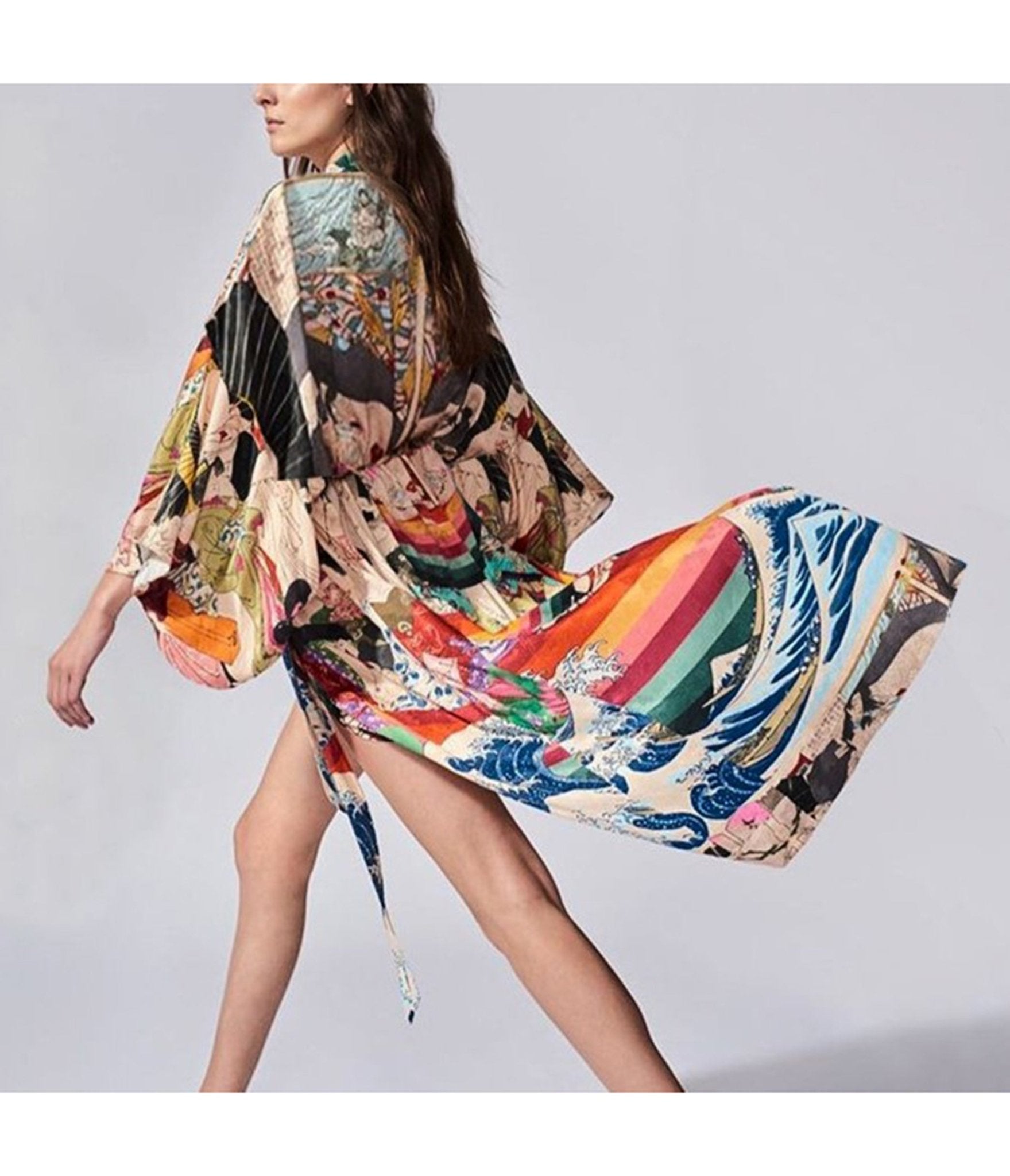 Bohemian Printed Resort Kimono