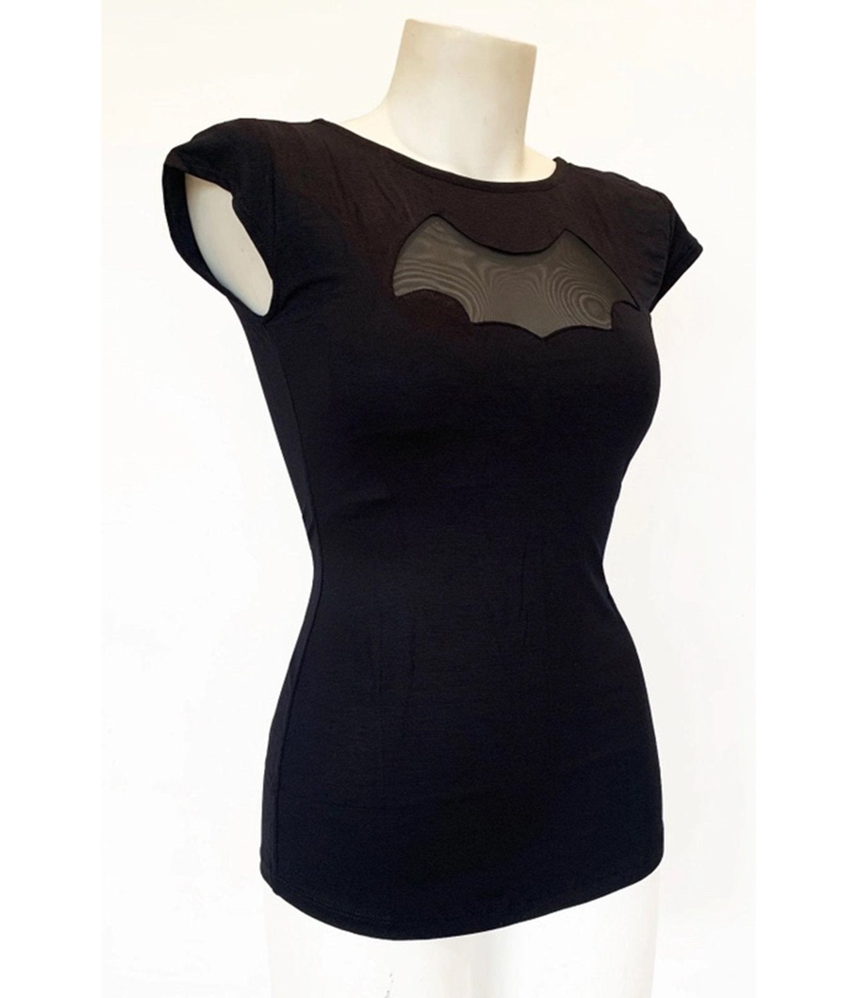 Bonsai Kitten Black Bat Cutout Top