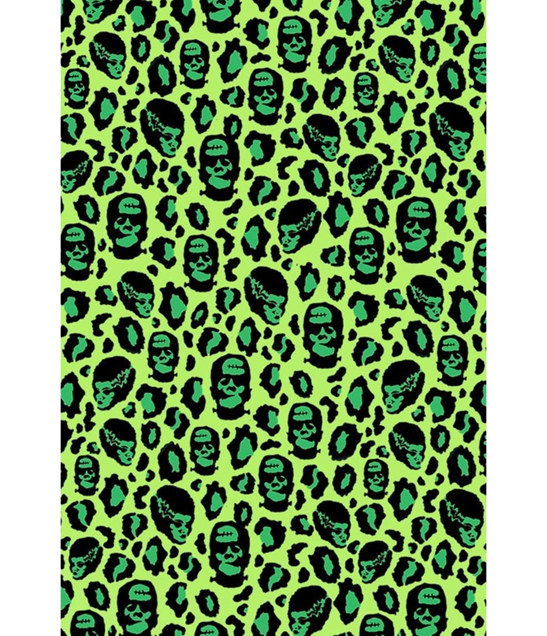 Bonsai Kitten Green Franken-Leopard Print Swing Dress