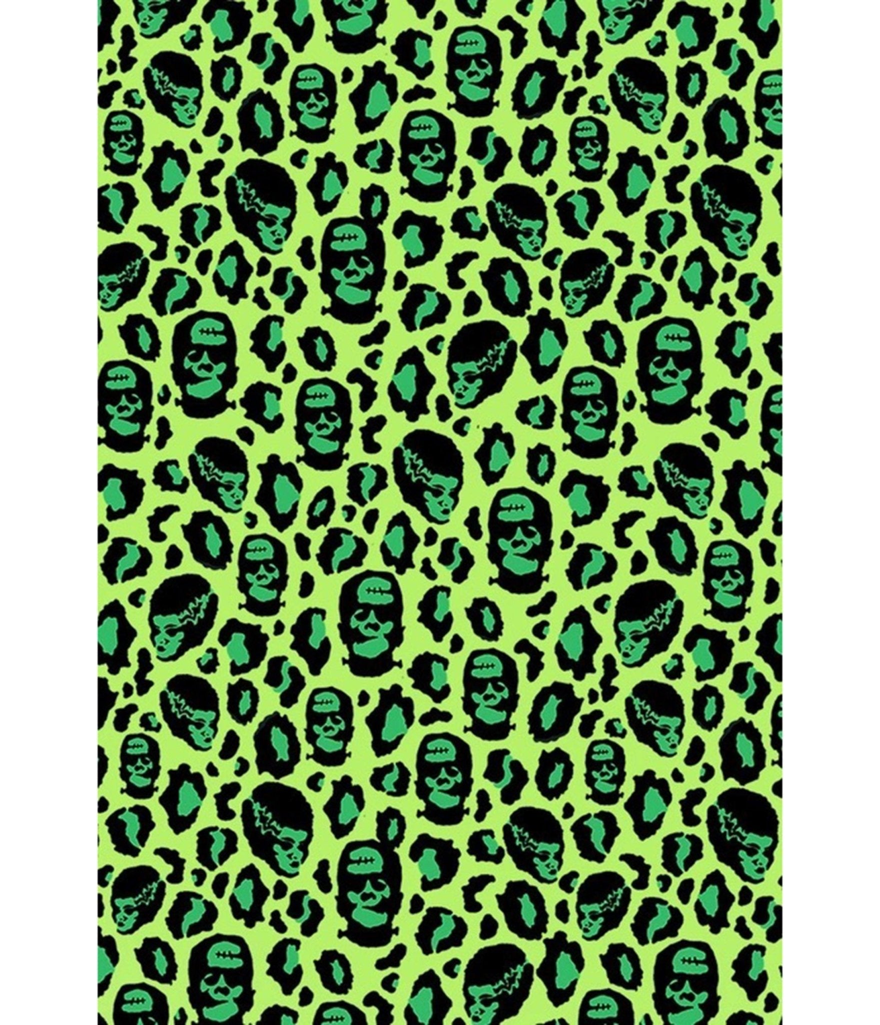 Bonsai Kitten Green Franken-Leopard Print Tie Crop Top