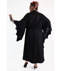 Bonsai Kitten Plus Size Black Bat Kimono