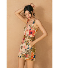 Botanic Floral Print Romper