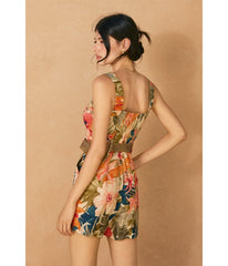 Botanic Floral Print Romper