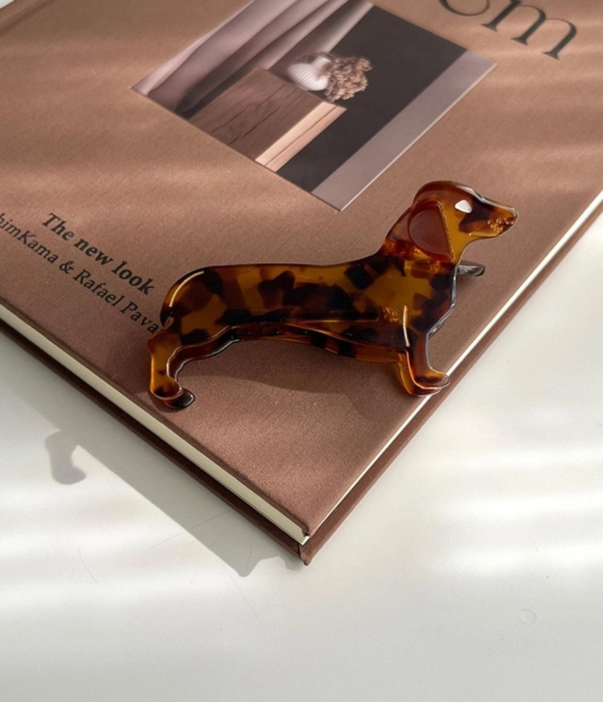 Brown Dachshund Hair Claw Clip