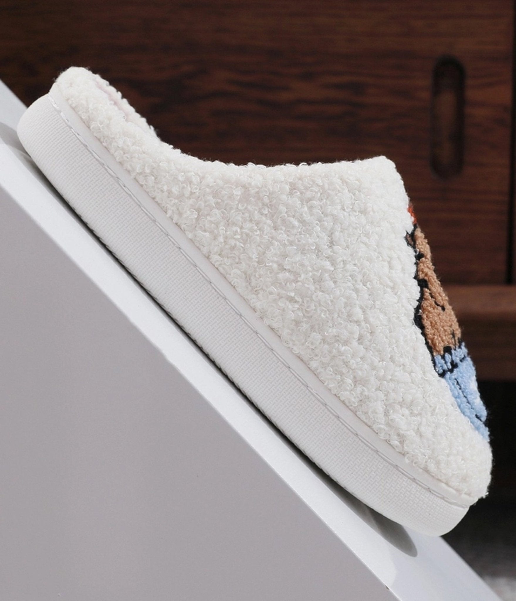 Capybara Embroidered Cotton Slippers