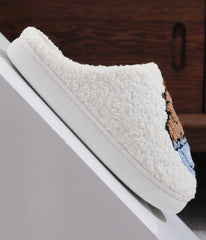 Capybara Embroidered Cotton Slippers