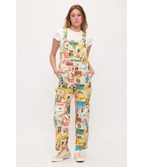 Cat Collage Printed Overalls