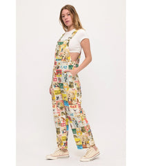 Cat Collage Printed Overalls