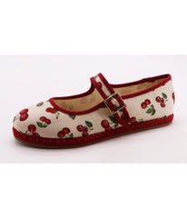 Cherry Mary Jane Flats