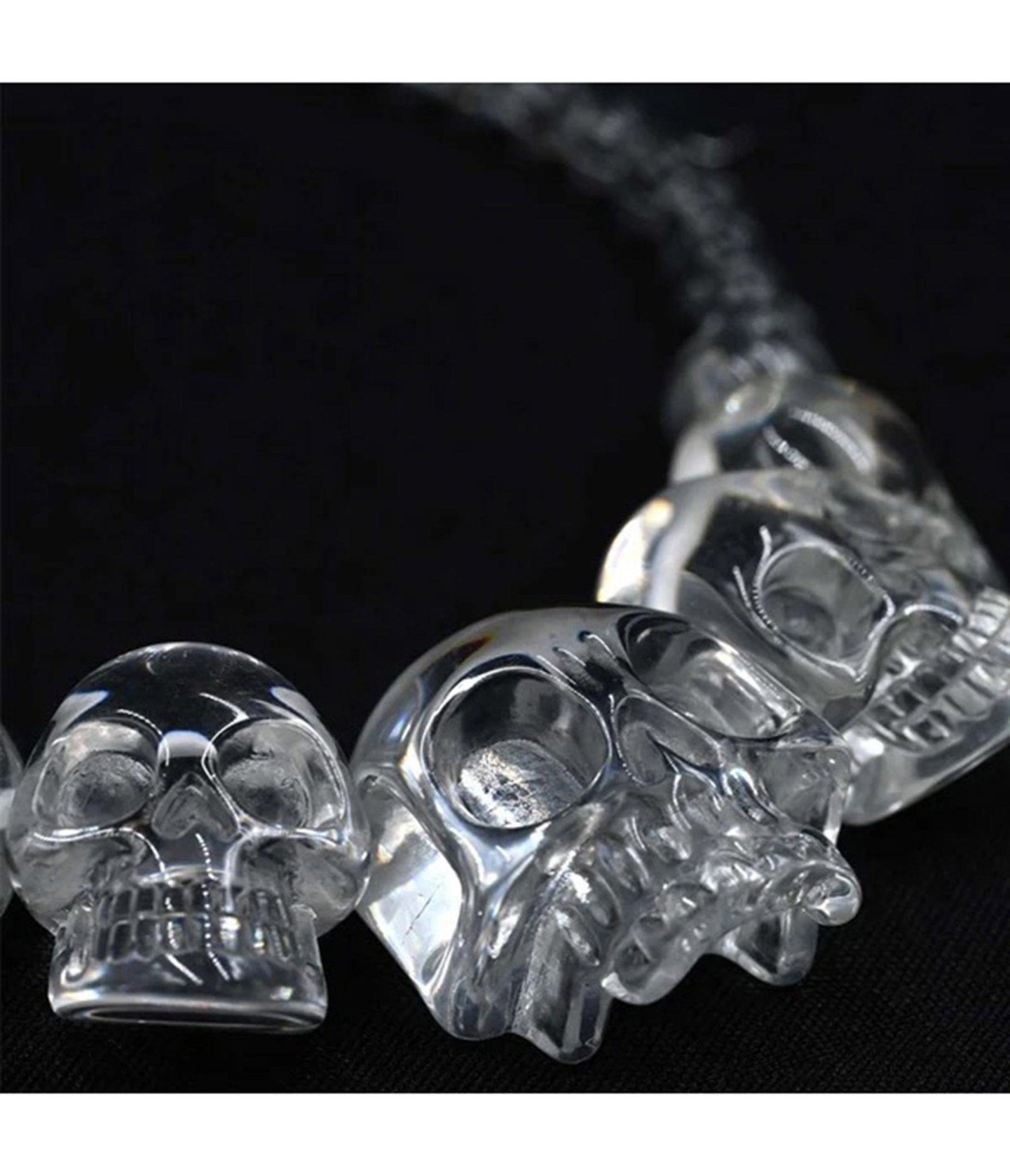 Clear Multi Skull Beaded Necklace