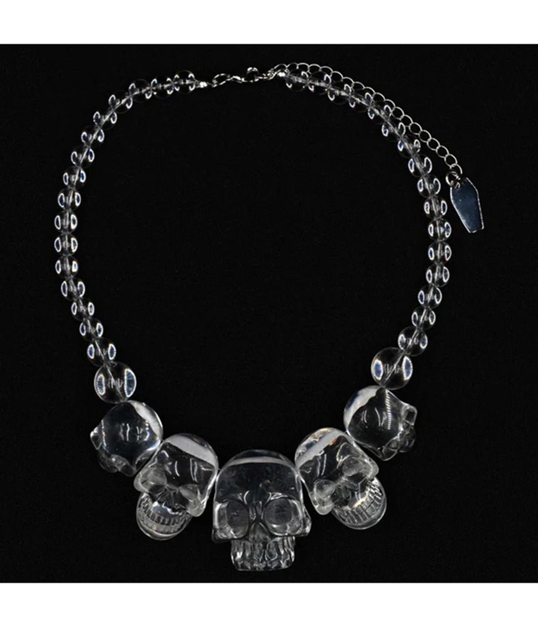 Clear Multi Skull Beaded Necklace