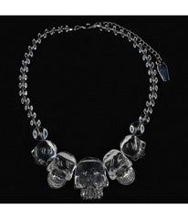 Clear Multi Skull Beaded Necklace