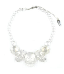 Clear Multi Skull Beaded Necklace
