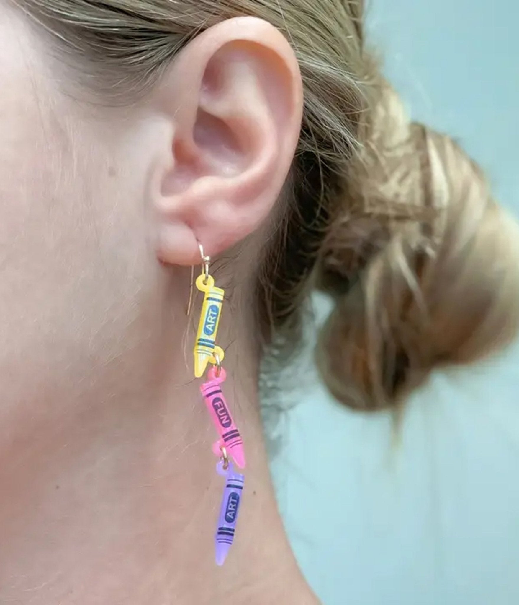 Crayon Dangle Earrings