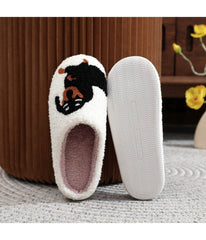 Dachshund Embroidered Cotton Slippers