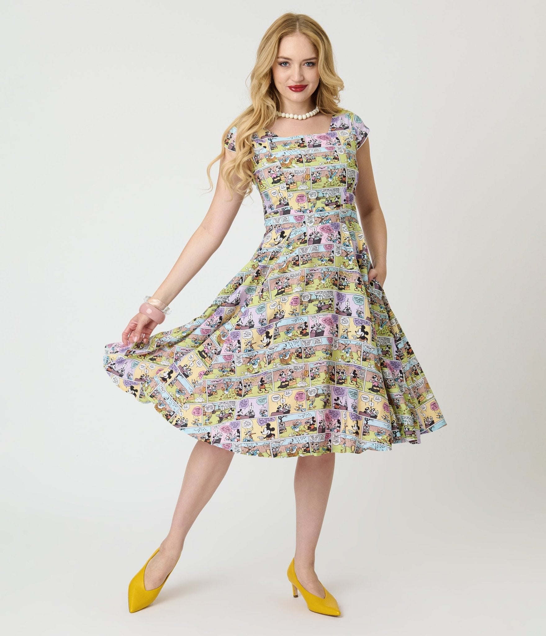 Disney Mickey & Friends Collection by Magnolia Place Mickey Comics Swing Dress
